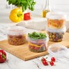 PLASTICPRO - Paquete de 6 recipientes de almacenamiento de alimentos
