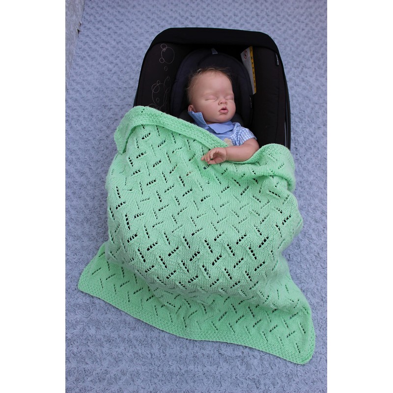 Knitting Pattern for Babies Blanket in Double Knitting, Baby Afghan