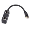 Ethernet Splitter Practical Stable Reliable Durable Black CAT8 Network Cable