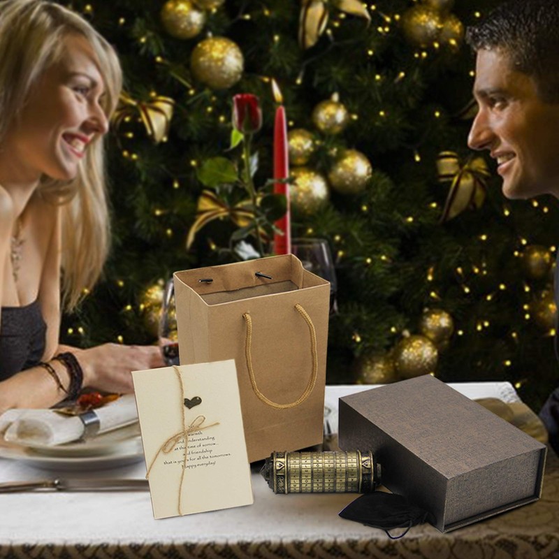 yofit Da Vinci Code Mini Cryptex Lock Puzzle Box with