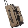 Wrangler Wesley Rolling Duffel Bag, Tannin, Large 30-Inch