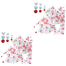 Healvian 2pcs Resin Flatback Rhinestones Nail Charms Decorative Nail Art Decors for Women Dazzling for Home Salon Use