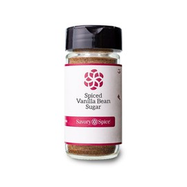 Savory Spice Spiced Vanilla Bean Sugar - Warm-Spiced Vanilla Sugar for Baking | Great for Coffee, Cocktails, Tea, Chai & Desserts (Medium Jar - Net: 3.6 oz)