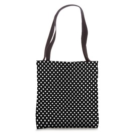 Polka Dot Pattern Black And White, Women Girls Polka Dots Tote Bag