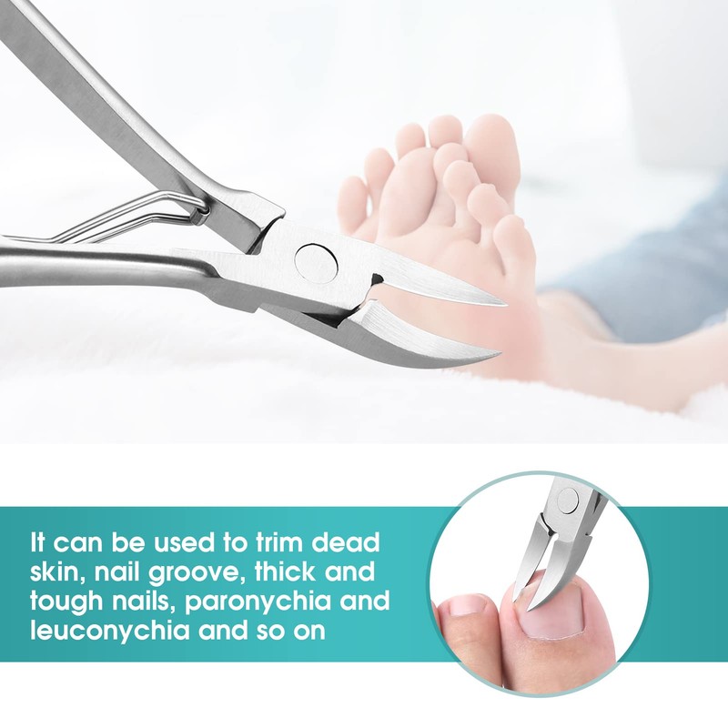 Toenail Clipper, Professional Stainless Steel Nail Clipper Ingrown Toenail Tool