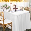 COCPOK 6 Pack Plastic Table Skirts and Table Cloths, 3Pcs