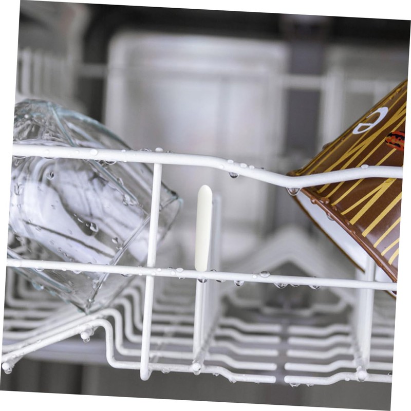Artibetter 200pcs Dishwasher Protector White shelfs rerack Cover caps for