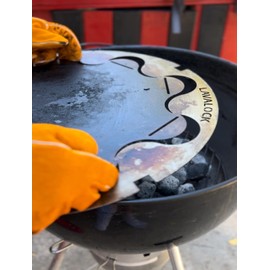 FireDial Baffle Plate Heat Management System for Charcoal BBQ and Barbecue Smokers, UDS, WSM, Kettle (For 22 in. Kettle)