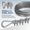 1/8" Wire Rope Kit - 50FT Steel Cable with Loop