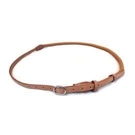 Leather Neck Ring Neck Strap Round for Horses Adjustable Colour Natural