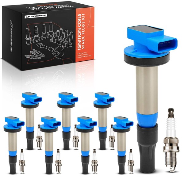 A-Premium Blue Set of 16 Ignition Coil Pack and Iridium