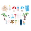 Kisangel 22pcs Miniature Beach Decor Set Plastic Miniature Beach Accessory
