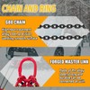SENKEYFE 3FT V Bridle Tow Chain G80-3/8 IN Transport Chain