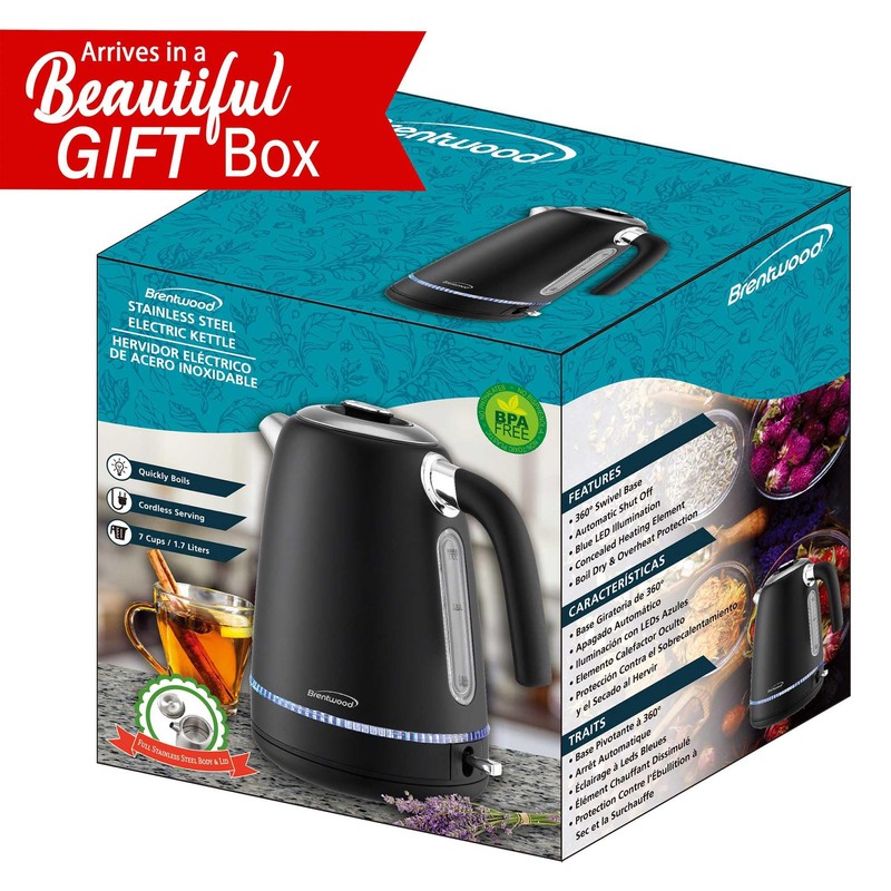 BRENTWOOD KT-1792BK electic Kettle, 1500 Watts, Black