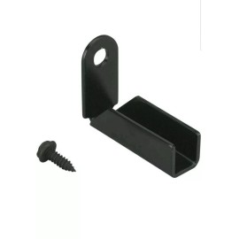 US Door And Fence Black Fence Mounting Bracket for 1 in. Square Rails (4-Pack) (mbfus)