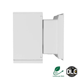 NICOR Outdoor OWCQ4D1022MV30WH Dorado 22W Square LED Wall Mount, 3000K, White Outdoor Cylinder Light, 4