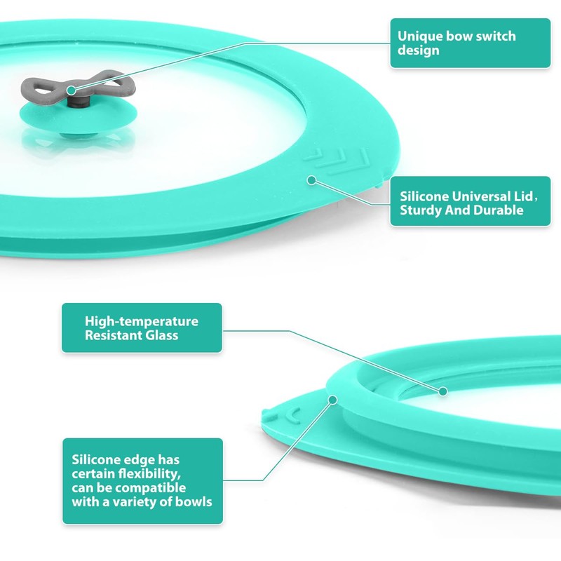 4 Pack Replacement Lids for Pyrex 7200-PC 2 Cup Glass