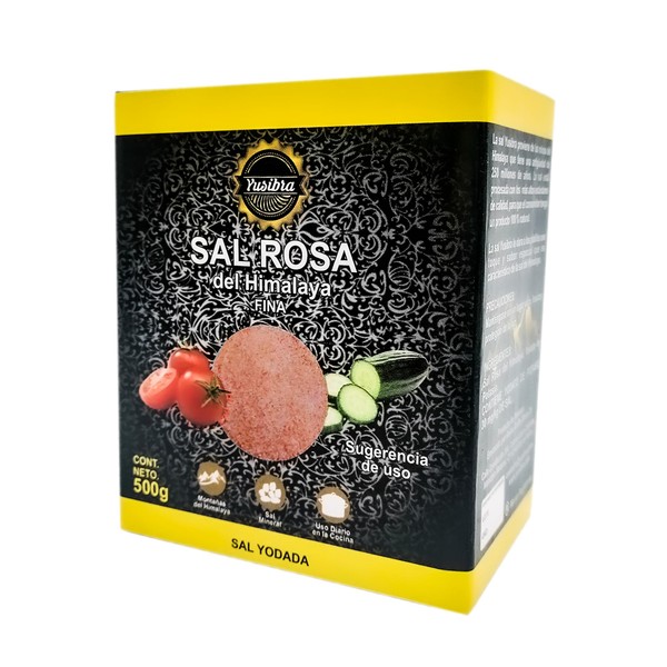 Sal Rosa del Himalaya Fina cajas de 500 gramos Total 1500 gramos / Condimento Sal Rosa /