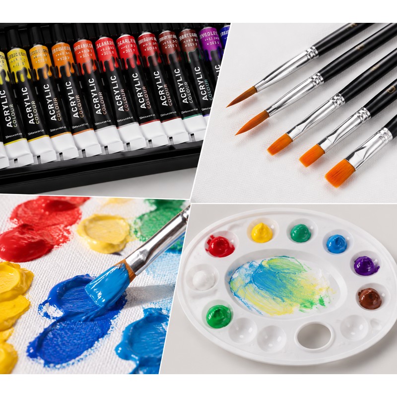Acrylic Paint Set for Painting & DIY Crafts – 12/24