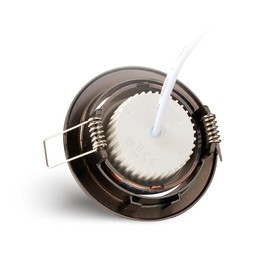 NCC-Licht Set of Recessed Spotlights Brushed Copper Diameter 68 mm Hole with LED Module 5 Watt 400 Lumen Warm White 2700 K Ultra Flat 30 mm Pivoting