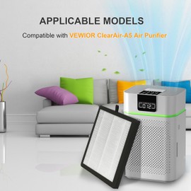 Lhari H13 True HEPA Replacement Filter compatible with VEWIOR ClearAir-A5 Air Purifier, 2-Pack