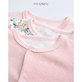 Baby Sleep Romper Pack of 3 Unisex Pyjamas, Cotton Overalls, 3-12 Months