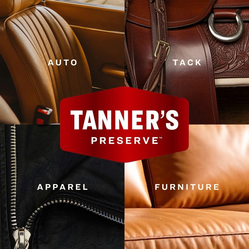 Tanner's Preserve Leather Cleaner, Cleans & Restores Finished Leather, Use
