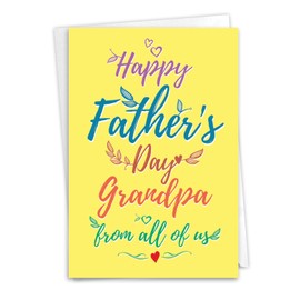 NobleWorks Funny Father's Day Grandpa Paper Card with 5 x 7 Inch Envelope (1 Card) Our Grandpa C8383FGG-US