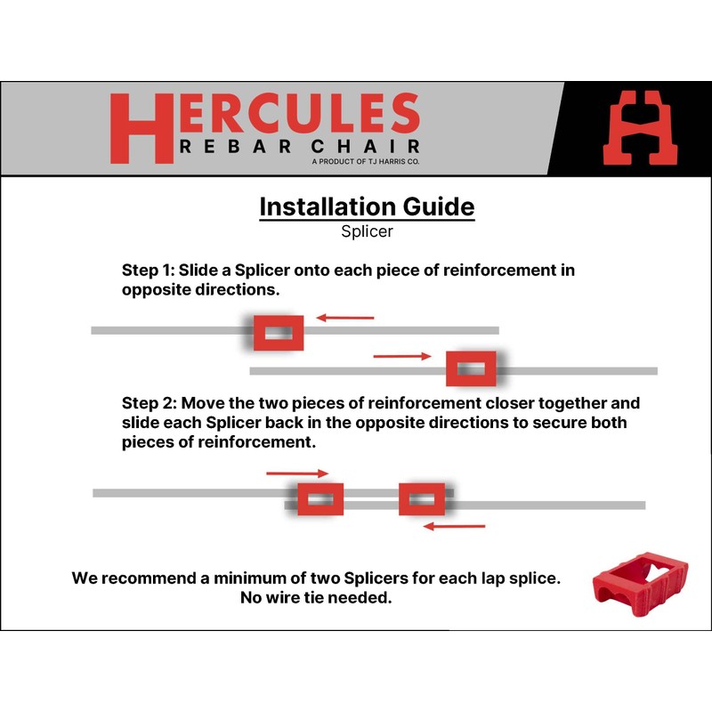 Hercules Rebar Splicer - (50 Count) Superior Strength & Quality