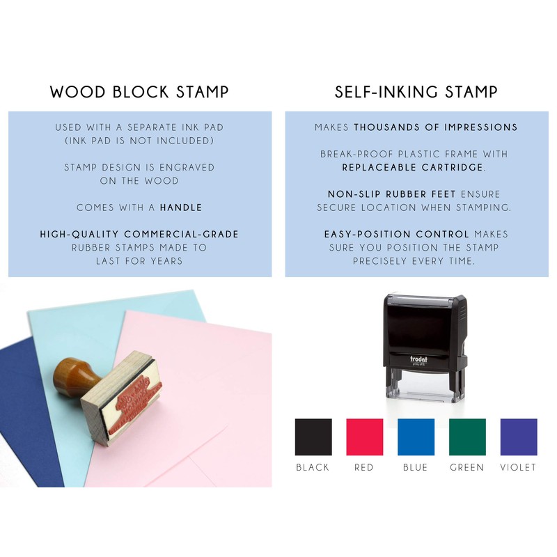 Palm Tree Tropical Return Address Stamp, 1 x 2.5 inches