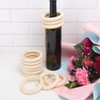35 PCS 4 Inch Wooden Rings for Crafts, Natural Wood