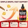 HIIHONE 11-in-1 Cayenne Pepper Drops - Herbal Supplement with Hawthorn,