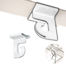 STORE FIXTURES DIRECT Extra Heavy Duty White Aluminum Drop Ceiling Hooks, One Piece Ceiling Grid Clips - 20 Pack