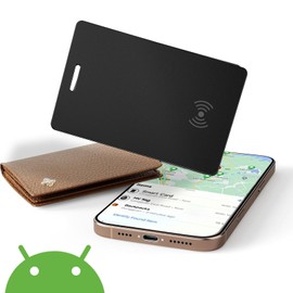 Android Smart Tracker, Wallet Tracker Card 1.8 mm Air Tag Card Compatible Google Find My Device Hub App (Android Only) IP68 Waterproof Smart Tag Card Key Finder for Suitcase, Luggage Tag