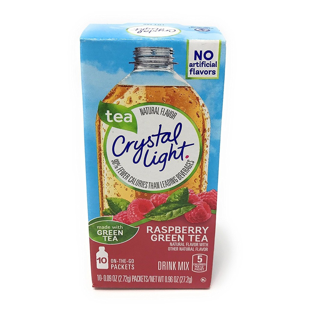 Crystal Light On The Go Raspberry Green Tea, 10-Packet Box (Pack of 4)