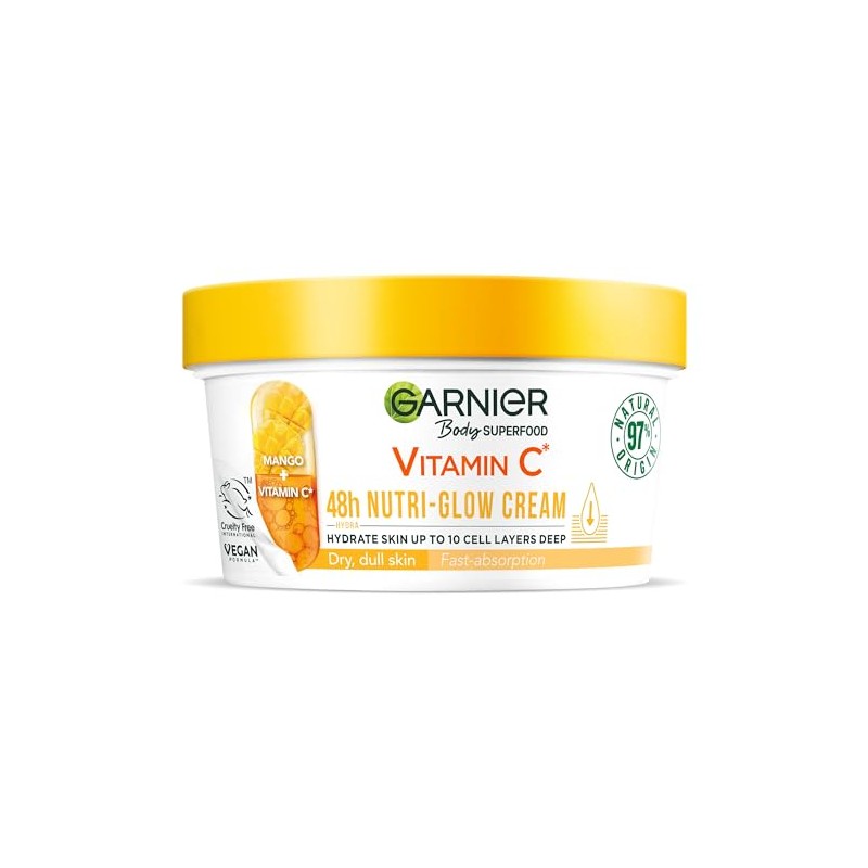 Garnier Body Butter Vitamin C Nutri Glow Hydration For Dry