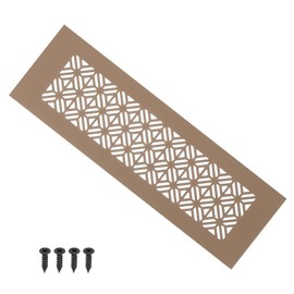 PATIKIL 10 x 3 Inch Door Air Vent Cover, Heavy Duty Aluminum Grille Ventilation Cover Louvered with Mounting Screws for Cabinet Wardrobe Door, Brown