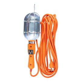 CNX Lámpara De Taller Con Canastilla Metálica Naranja 8 Metros