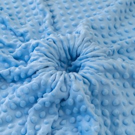 CNSUPMK Minky Dot Fabric by The Yard,62 Inch Wide Soft Plush Fleece Fabric for DIY Crafts Cloths Hndmade Sewing, Cozy Blanket, Pillow Covers, Clothing Making, Throws (Baby Blue, 2 Yards)