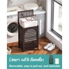 Laundry Hamper, 22.5 Gallon (85L) Bamboo Wood Clothes Laundry Basket