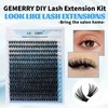 GEMERRY Lash Extension Kit D Curl Fluffy Lash Clusters Kit