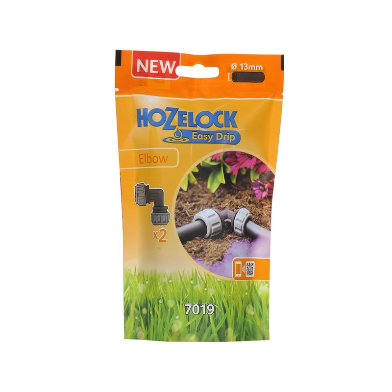 Hozelock 7019 0000 Easy Drip Elbow x 2, Standard, 15.0