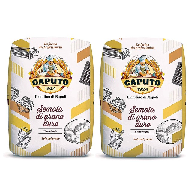 Antico Molino Caputo Semola Di Grano Duro Rimacinata (Reground Semolina Flour) - Pack 4 Pack of 10