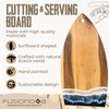 FUSIONOVA Acacia Cutting Board with Epoxy - Surfboard Shaped Wood