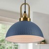 ALAISLYC Blue Pendant Lights Kitchen Island Industrial Adjustable Height Vintage