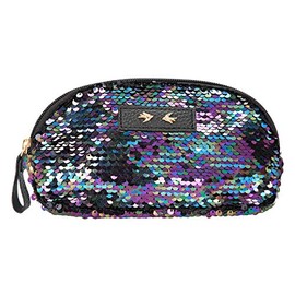Depesche 10397 Cosmetic Bag with Sequins Trend Love Black