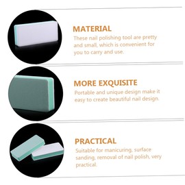 Ipetboom 8pcs Double-sided Nail Polishing Strips Durable Manicure Tools for Professional Nail Art Easy to Use Green Polishing Blocks for Salon and Home Use