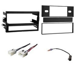 Single Din Car Stereo Install Dash Kit, Wire Harness, and AM/FM Radio Antenna Adapter -Made for Nissan: 1995 1996 1997 Hardbody Truck, 1995 Pathfinder