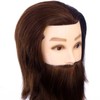 Chocolate Brown Male Training Head for Hairdressers Mannequin Head with