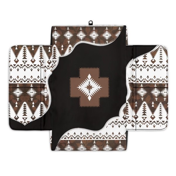 Wanyint Southwest Aztec Black Brown Car Center Console Cover Comfortable